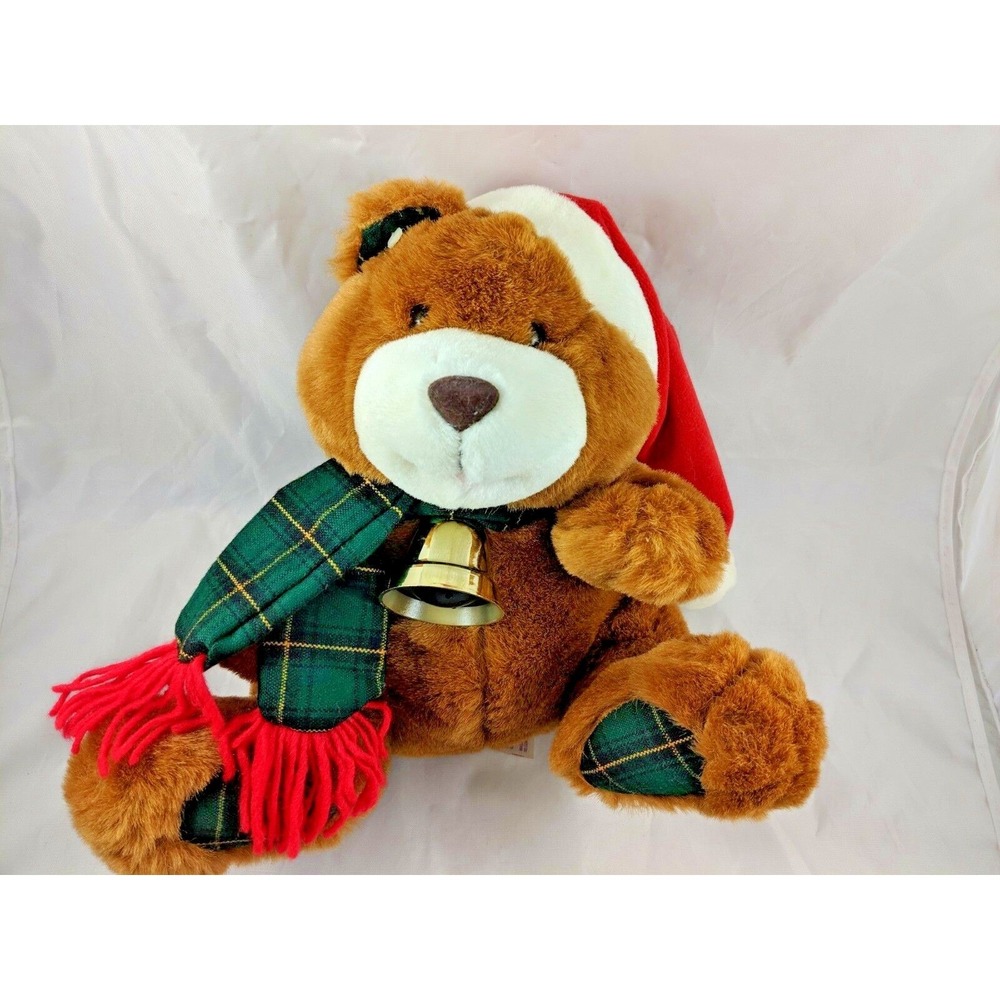 Christmas Bear Plush Musical Jingle Bells TL Toys Stuffed Animal toy